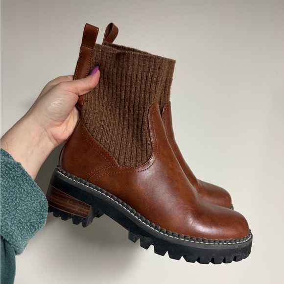 Universal Thread Shoes - Universal Thread Daphne Sock Boots Brown